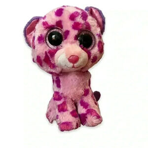 Ty Beanie Boo's Glamour Pink Leopard Plush Toy 6" Inch Beanie Baby.